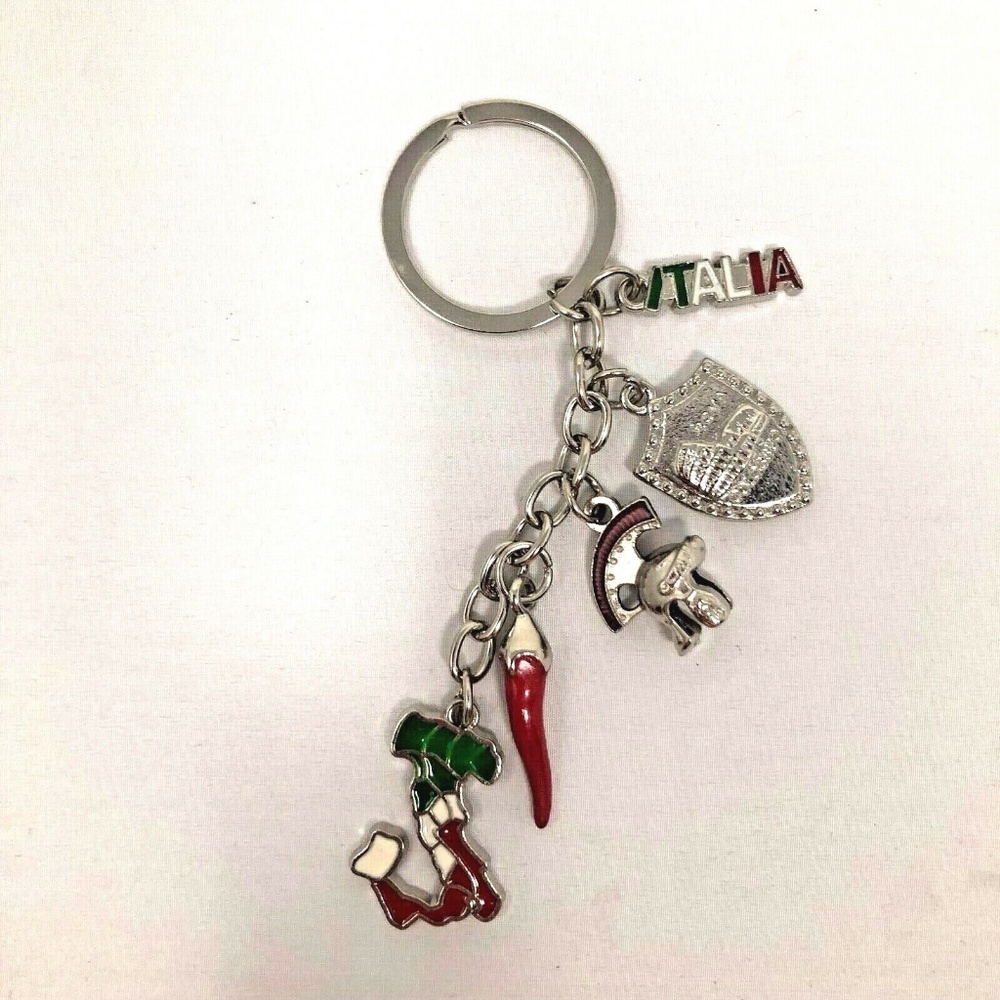 Italy Keychain Handbag Purse Charm Key Holder Red